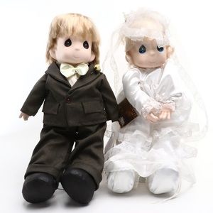 Collectibles by Precious Moments Bride and Groom Dolls - Hard to Find!